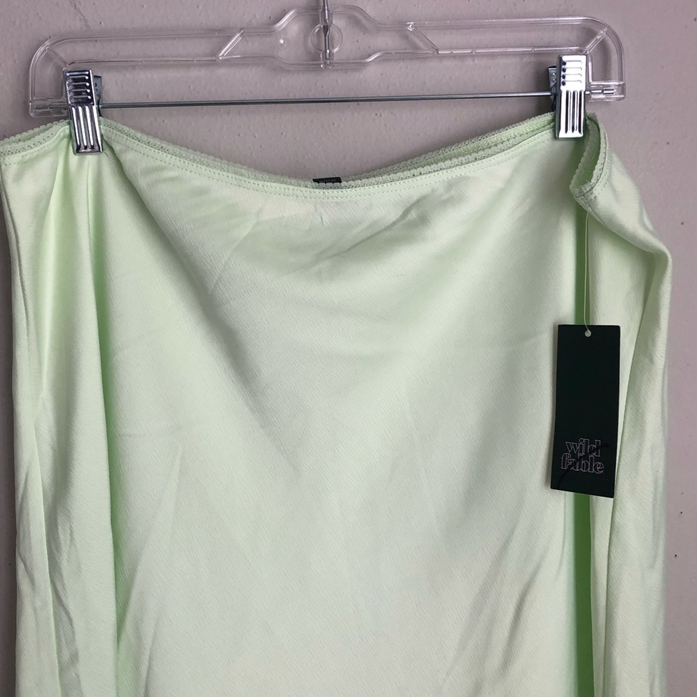 Wild Fable Mint Lime Green Midi Slip Skirt - Picture 13 of 13
